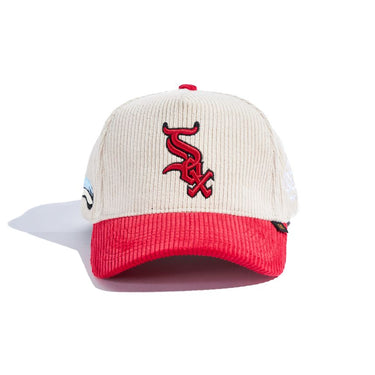 Bullsox Corduroy Hat - Cream/Red