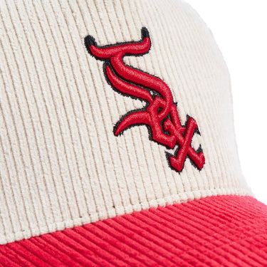 Bullsox Corduroy Hat - Cream/Red