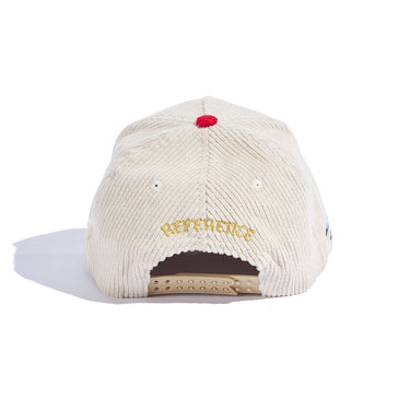 Bullsox Corduroy Hat - Cream/Red